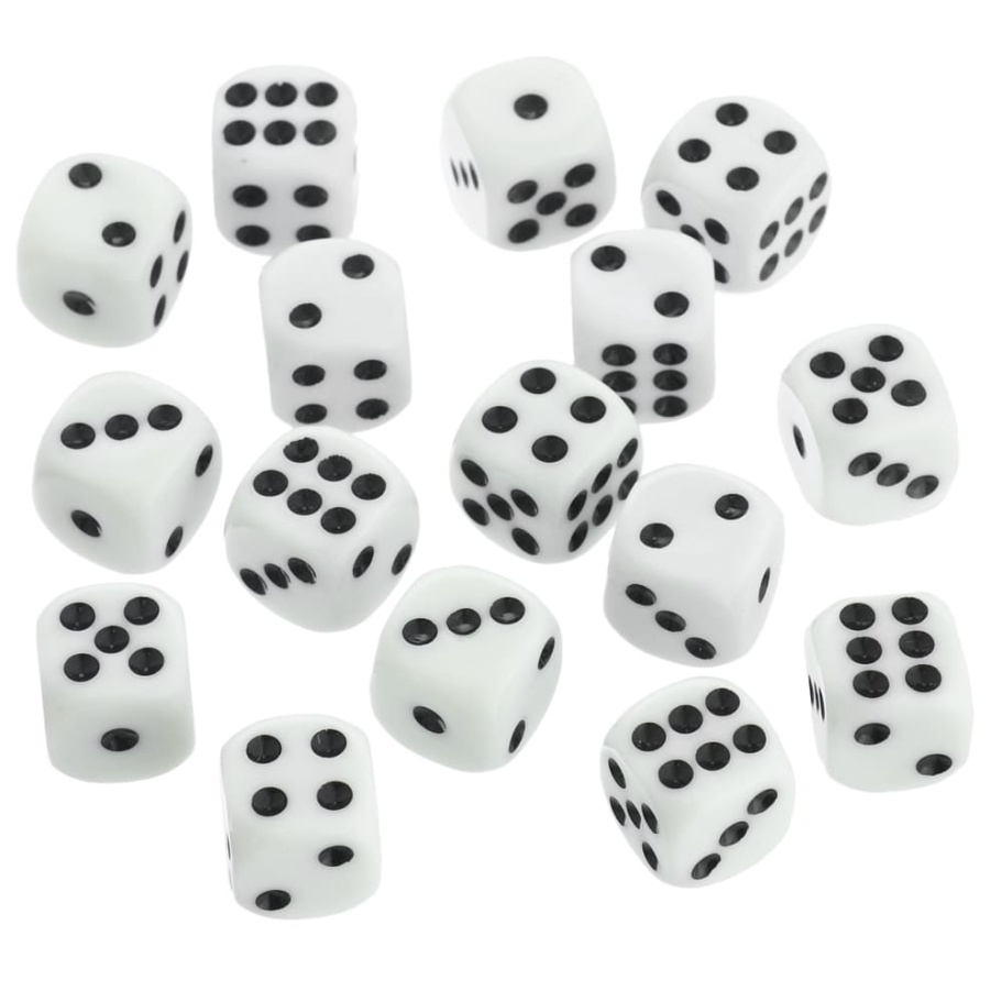 Кости игральные "Стандарт" пластик, белые, 15 мм (2 шт.) купить в Екатеринбурге