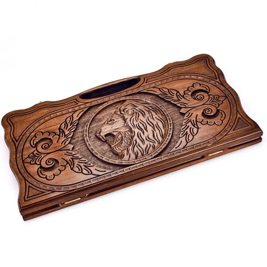 Нарды резные "Оскал Льва" большие 60, Harutyunyan