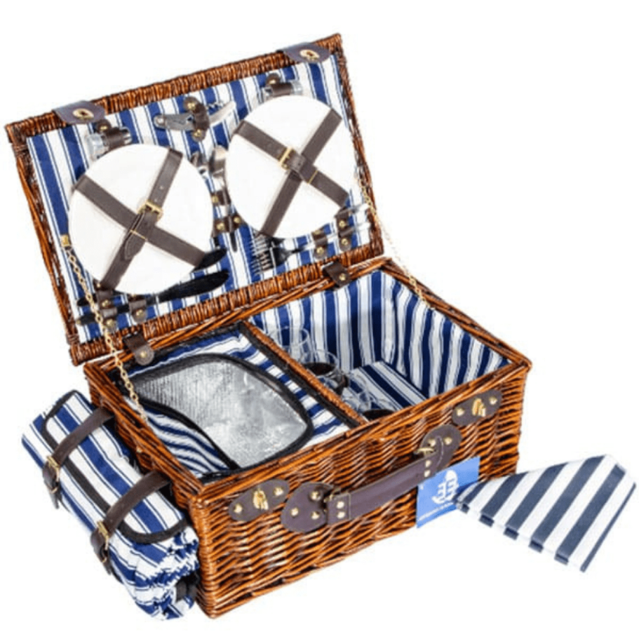 Корзина для пикника Гари (на 4 персоны) с пледом