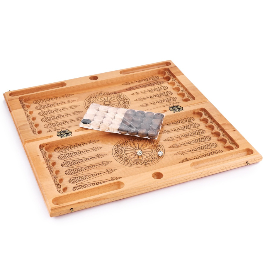 Шахматы + нарды резные "Гелиодор" большие, 60 купить в Екатеринбурге