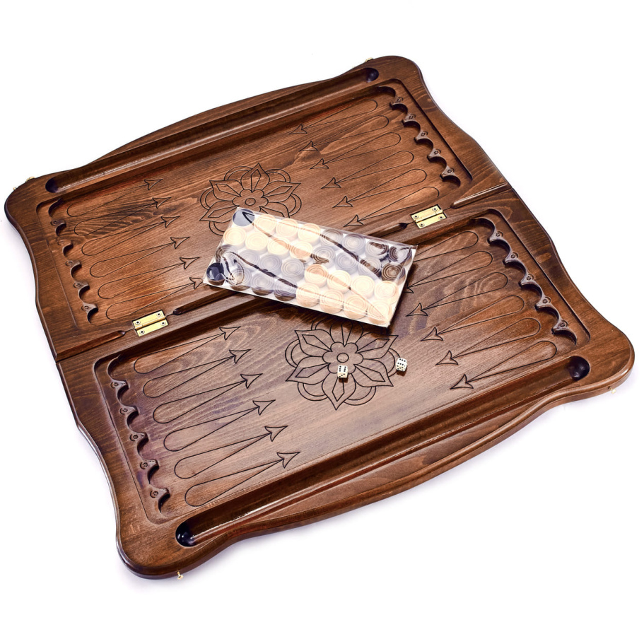 Нарды резные "Орел в атаке" большие 60, Даудов купить в Екатеринбурге