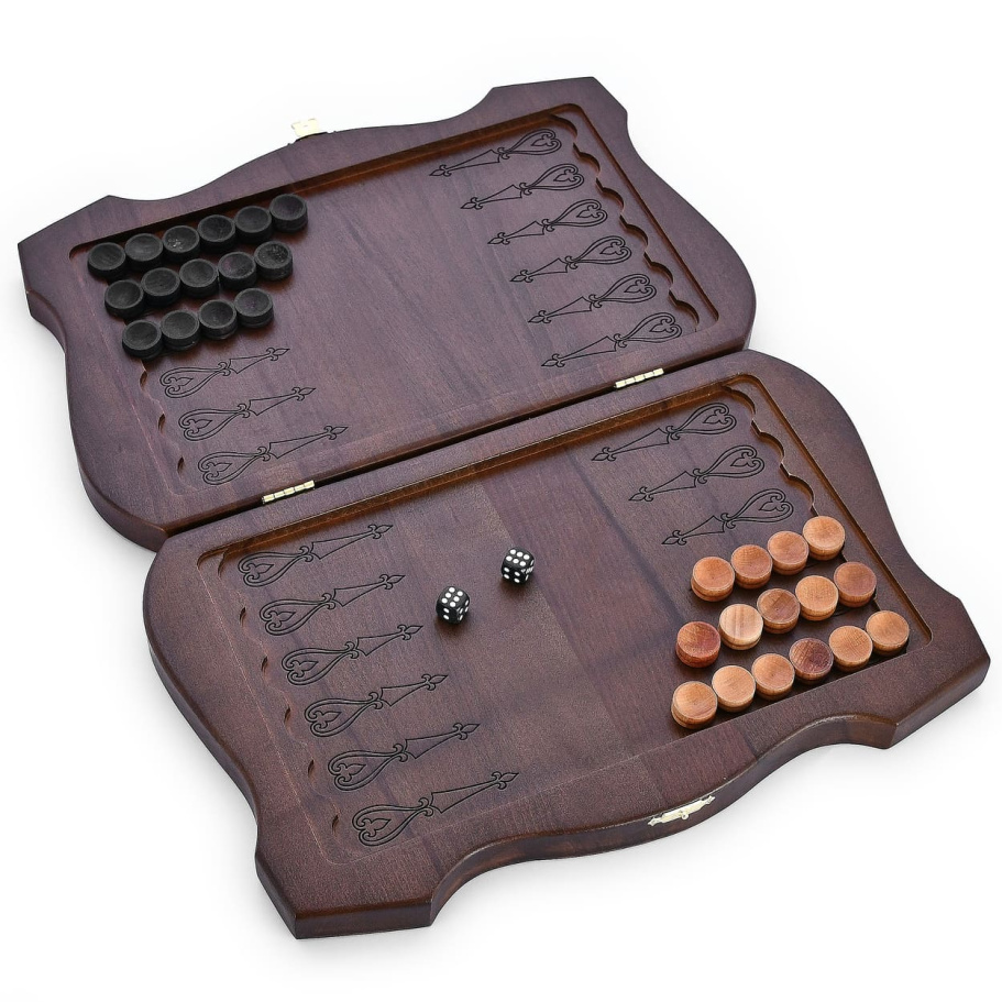 Нарды резные Ивановские мини "Мишки" 35, WoodG купить в Екатеринбурге