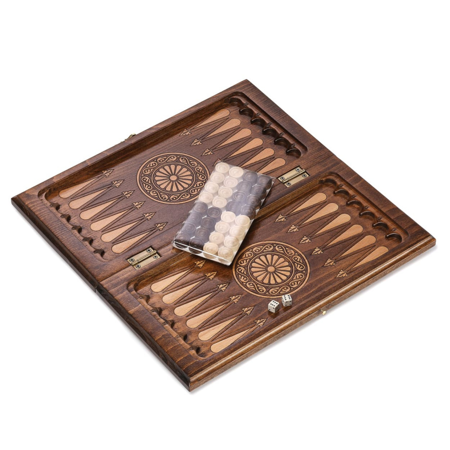 Нарды резные Рэкто "Герб России" малые 40, Harutyunyan купить в Екатеринбурге