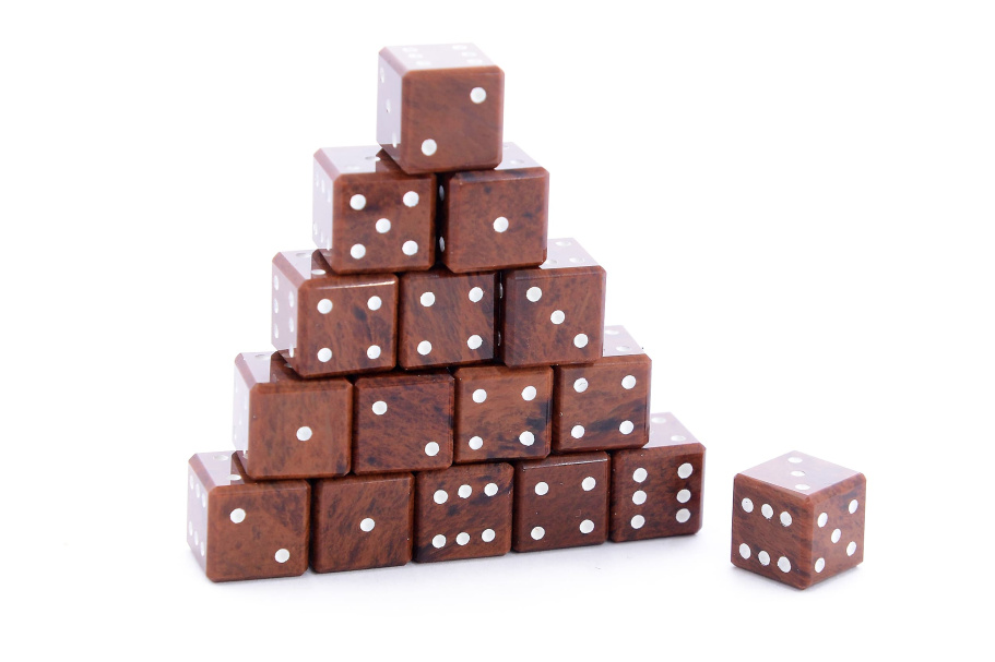 Кости игральные из коричневого обсидиана, 10 мм (2 шт), Harutyunyan купить в Екатеринбурге