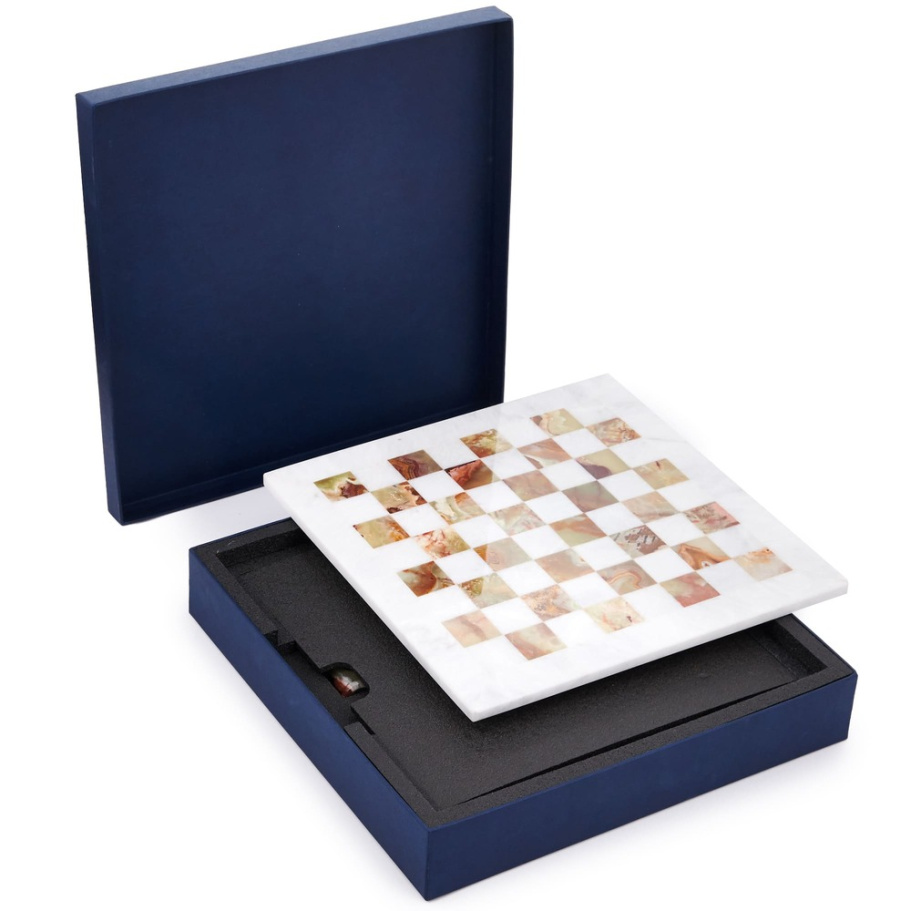 Шахматы каменные "Артер Грация" мрамор и оникс 30 купить в Екатеринбурге