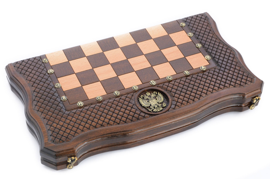 Шахматы + нарды резные "Флагман" 50, Harutyunyan купить в Екатеринбурге