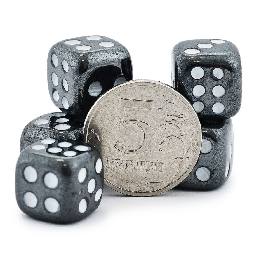 Кости игральные "Гамма" камень, серый, 15 мм (2 шт.) купить в Екатеринбурге