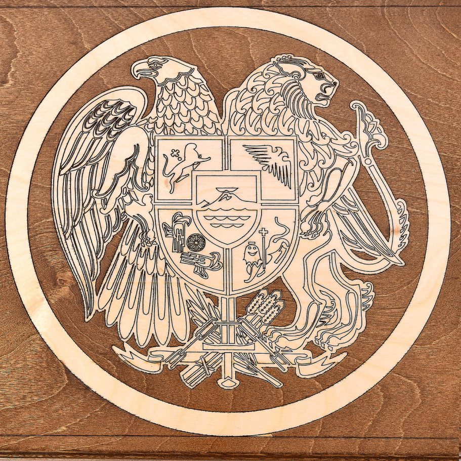 Нарды "Герб Армении"  большие 60, Harutyunyan купить в Екатеринбурге