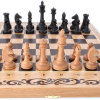 Шахматы + нарды резные "Блокер" дуб, WoodGames купить в Екатеринбурге