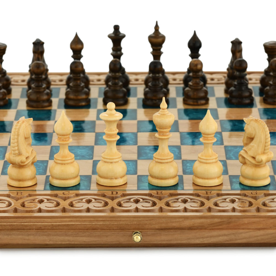 Шахматы + нарды резные "Циркон" 40 купить в Екатеринбурге