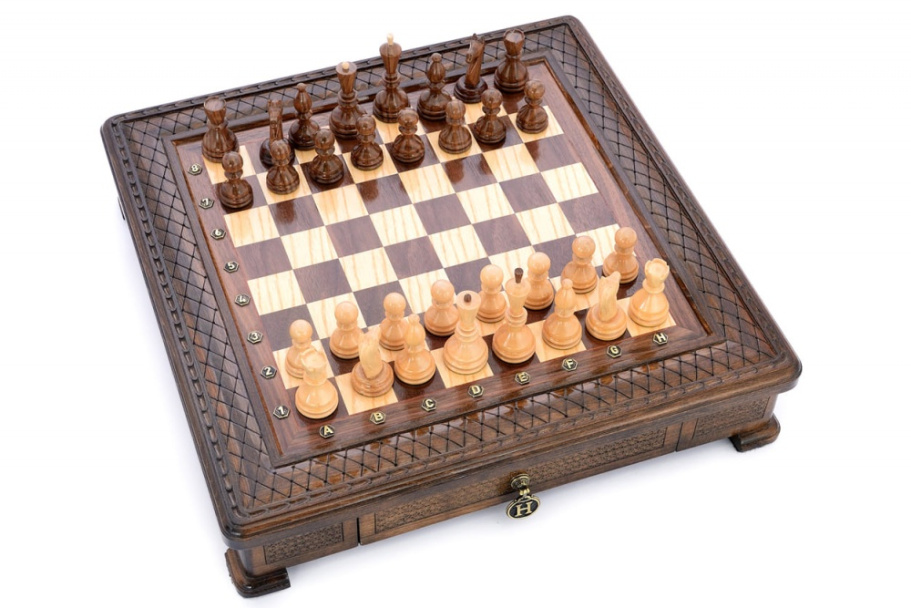 Шахматы резные в ларце "Гранд" 50, Harutyunyan