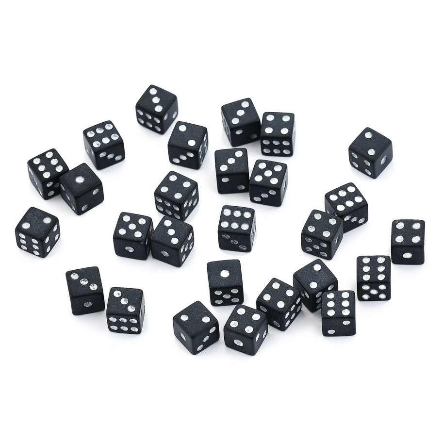 Кости игральные "Классика" пластик, черные, 7 мм (2 шт.) купить в Екатеринбурге