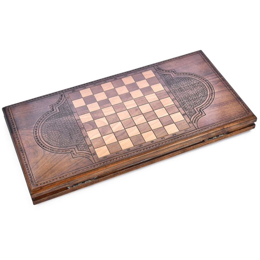 Нарды резные Рэкто "Греческий орнамент"  большие 60, Harutyunyan купить в Екатеринбурге