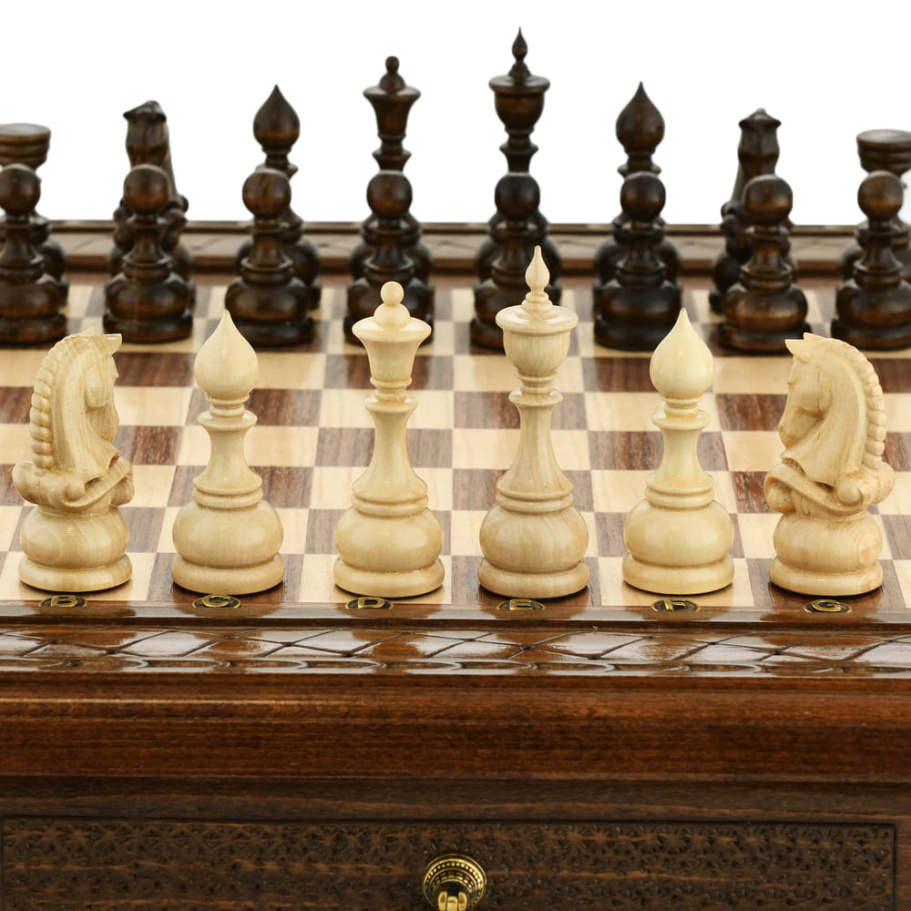 Шахматы резные в ларце "Гранд" 50, Harutyunyan купить в Екатеринбурге