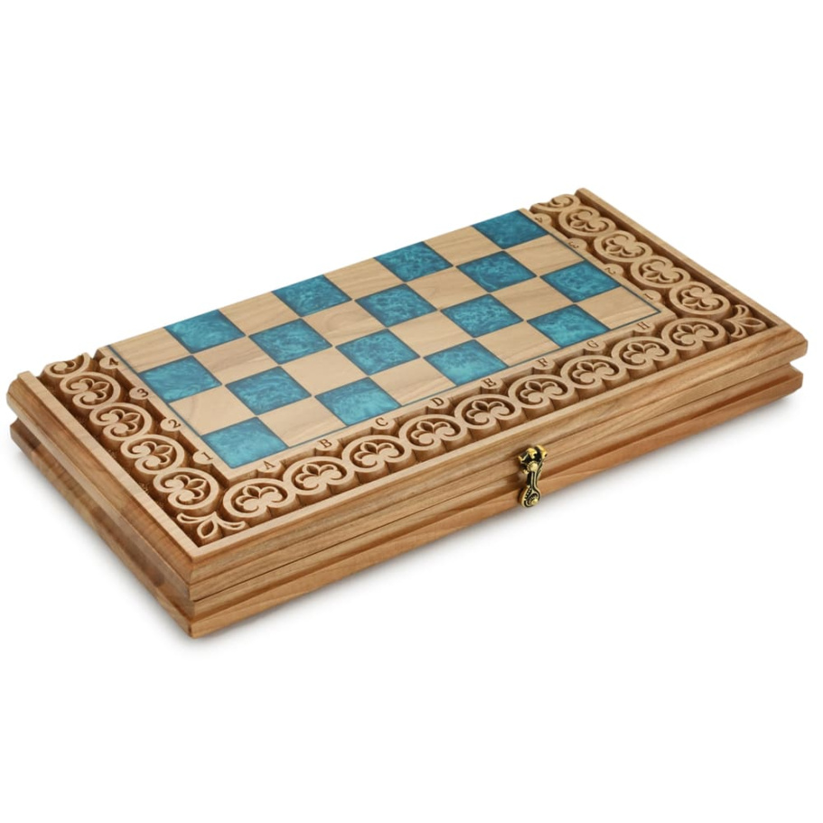 Шахматы + нарды резные "Циркон" 40 купить в Екатеринбурге