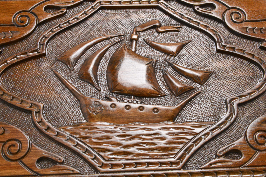 Нарды резные "Веселый Парус"  большие 60, Harutyunyan купить в Екатеринбурге