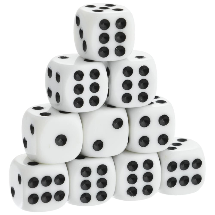 Кости игральные "Стандарт" пластик, белые, 15 мм (2 шт.) купить в Екатеринбурге