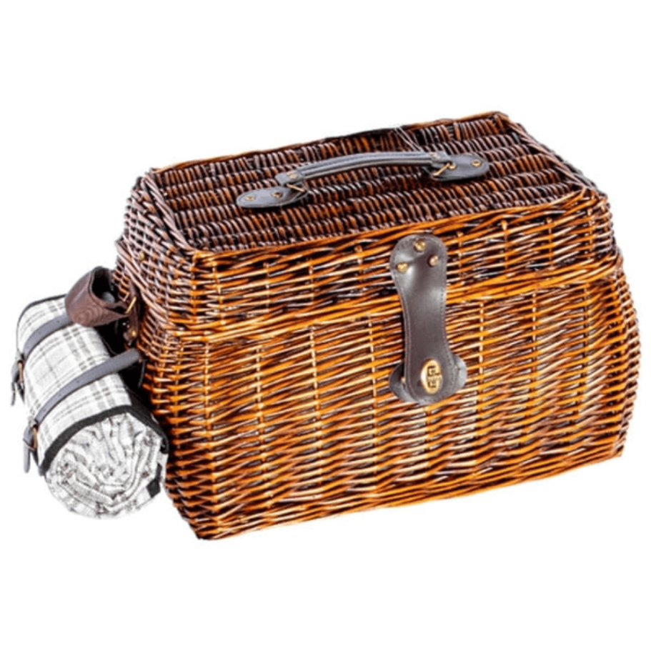 Корзина для пикника Рассвет (на 4 персоны) с пледом купить в Екатеринбурге