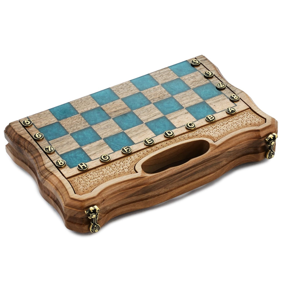 Шахматы + нарды резные "Топаз" 30 купить в Екатеринбурге