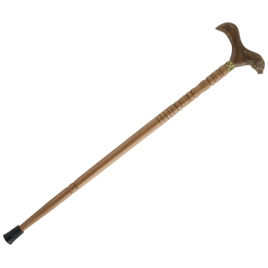 Трость резная опорная Лев, орех купить в Екатеринбурге Трость резная опорная Лев, орех купить в Екатеринбурге