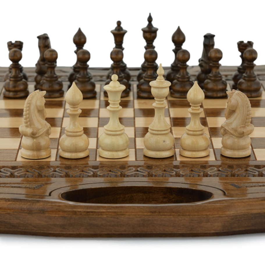 Шахматы + нарды резные "Диэрра" 40, Harutyunyan купить в Екатеринбурге