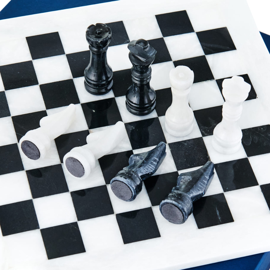 Шахматы каменные "Артер Карфаген" мрамор 40 купить в Екатеринбурге