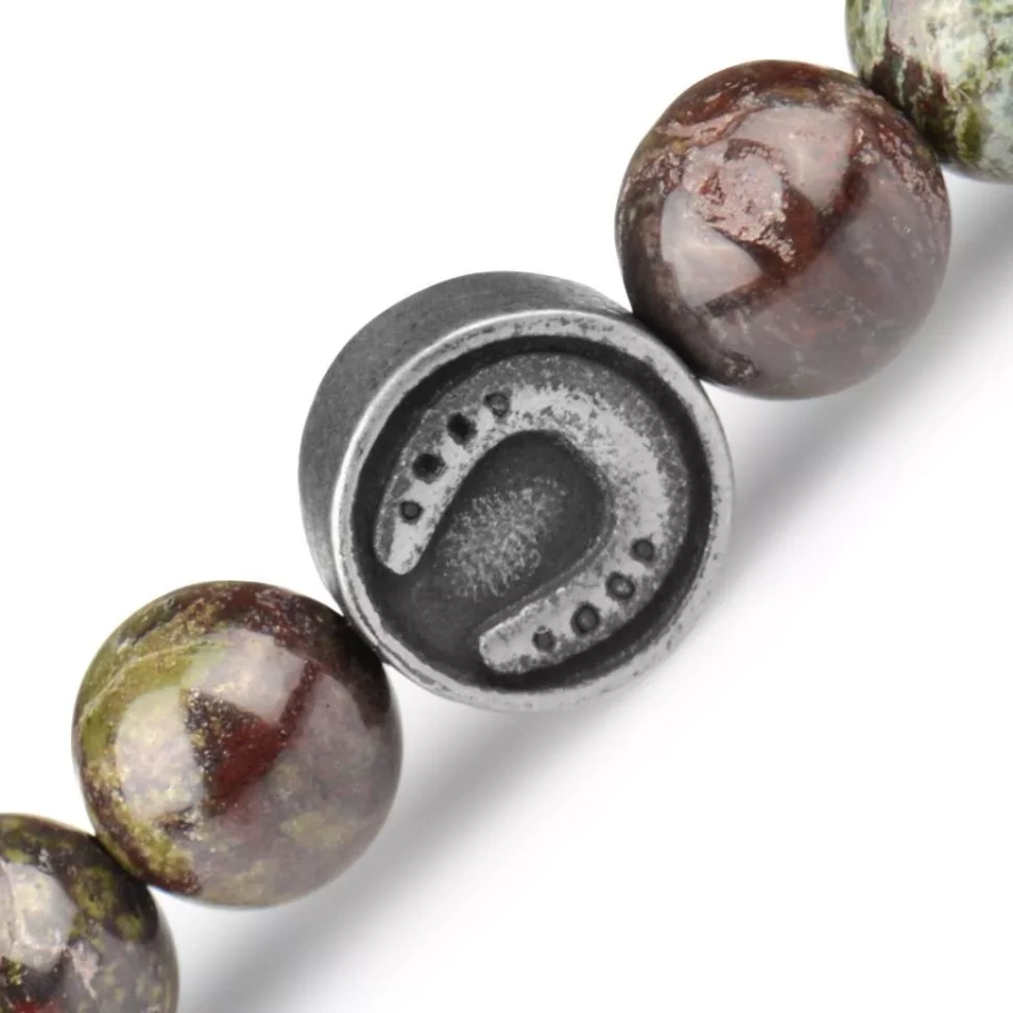 Браслет Лакки камень яшма и агат, 0.8 * 18 см купить в Екатеринбурга