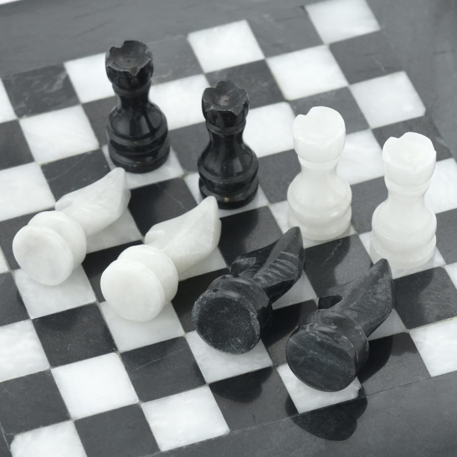 Шахматы из камня "Олимп" мрамор 20 купить в Екатеринбурге