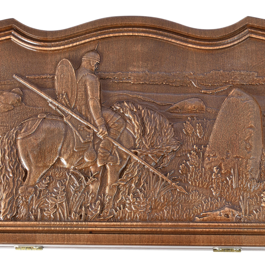 Нарды резные Ивановские мини "Витязь" 35, WoodG купить в Екатеринбурге