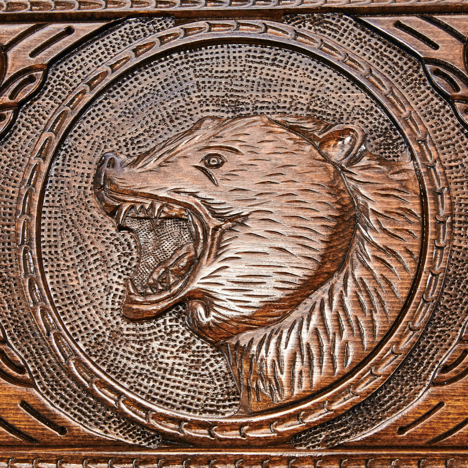 Нарды резные "Оскал Медведя" средние 50, Harutyunyan купить в Екатеринбурге