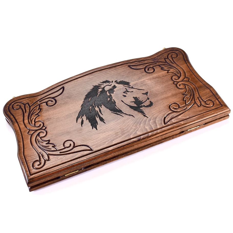 Нарды резные "Лев" большие 60, Даудов