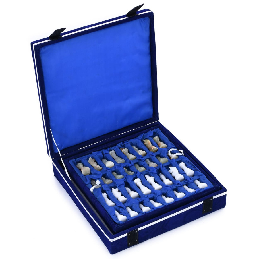 Шахматы каменные "Триада" мрамор и оникс 25 купить в Екатеринбурге