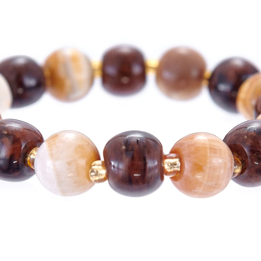 Браслет Аристей желтый и коричневый камень 1.2 * 20, Давыдов купить в Екатеринбурга