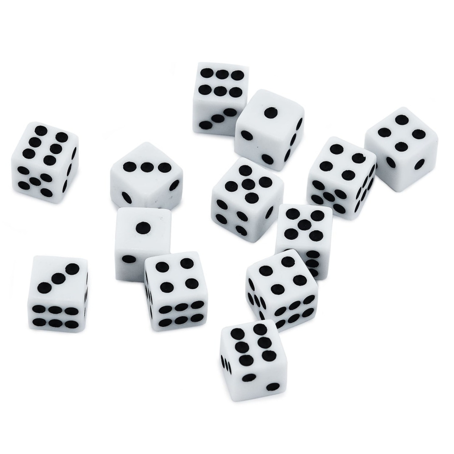 Кости игральные "Классика" пластик, белые, 10 мм (2 шт.) купить в Екатеринбурге