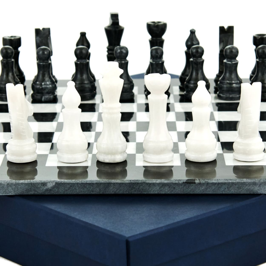 Шахматы каменные "Карфаген" мрамор 40 купить в Екатеринбурге