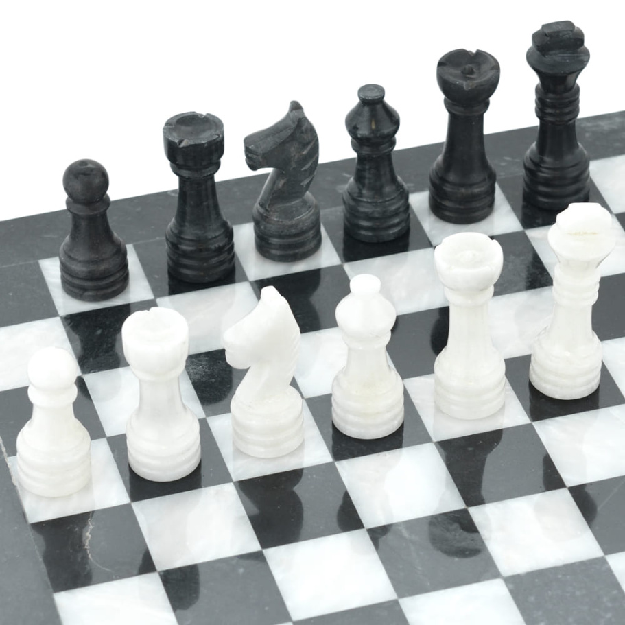 Шахматы из камня "Олимп" мрамор 30 купить в Екатеринбурге