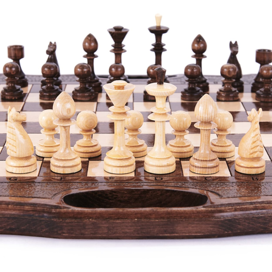 Шахматы + нарды резные "Defent" 40, Harutyunyan купить в Екатеринбурге