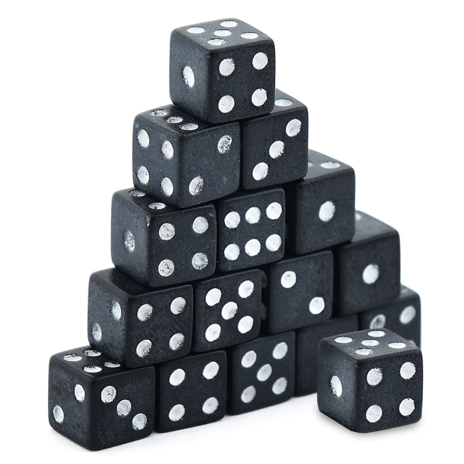 Кости игральные "Классика" пластик, черные, 7 мм (2 шт.) купить в Екатеринбурге