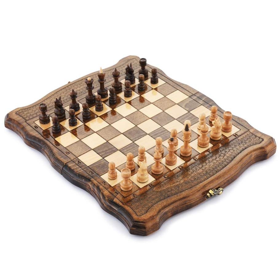 Шахматы + нарды резные  "Универсальные" 30, Harutyunyan